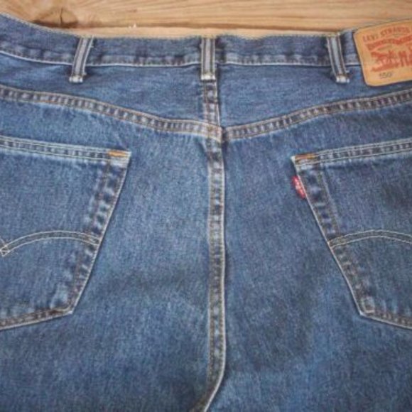 Levi Strauss 550 W38 L 36 Denim Jeans Relaxed Straight - Picture 4 of 5